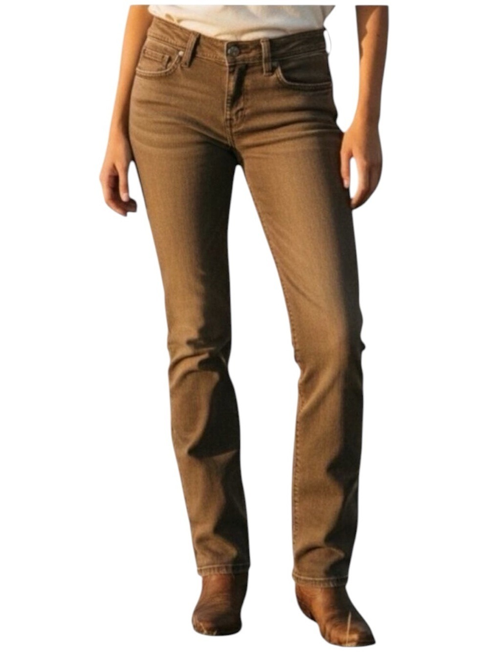 Lot 29 Sand Brown Denim Bootcut Jeans Junior’s Size 7